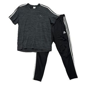 Adidas Sportswear Lot Of 2 Mens XL Tiro‎ Track Pants Joggers Performance T Shirt